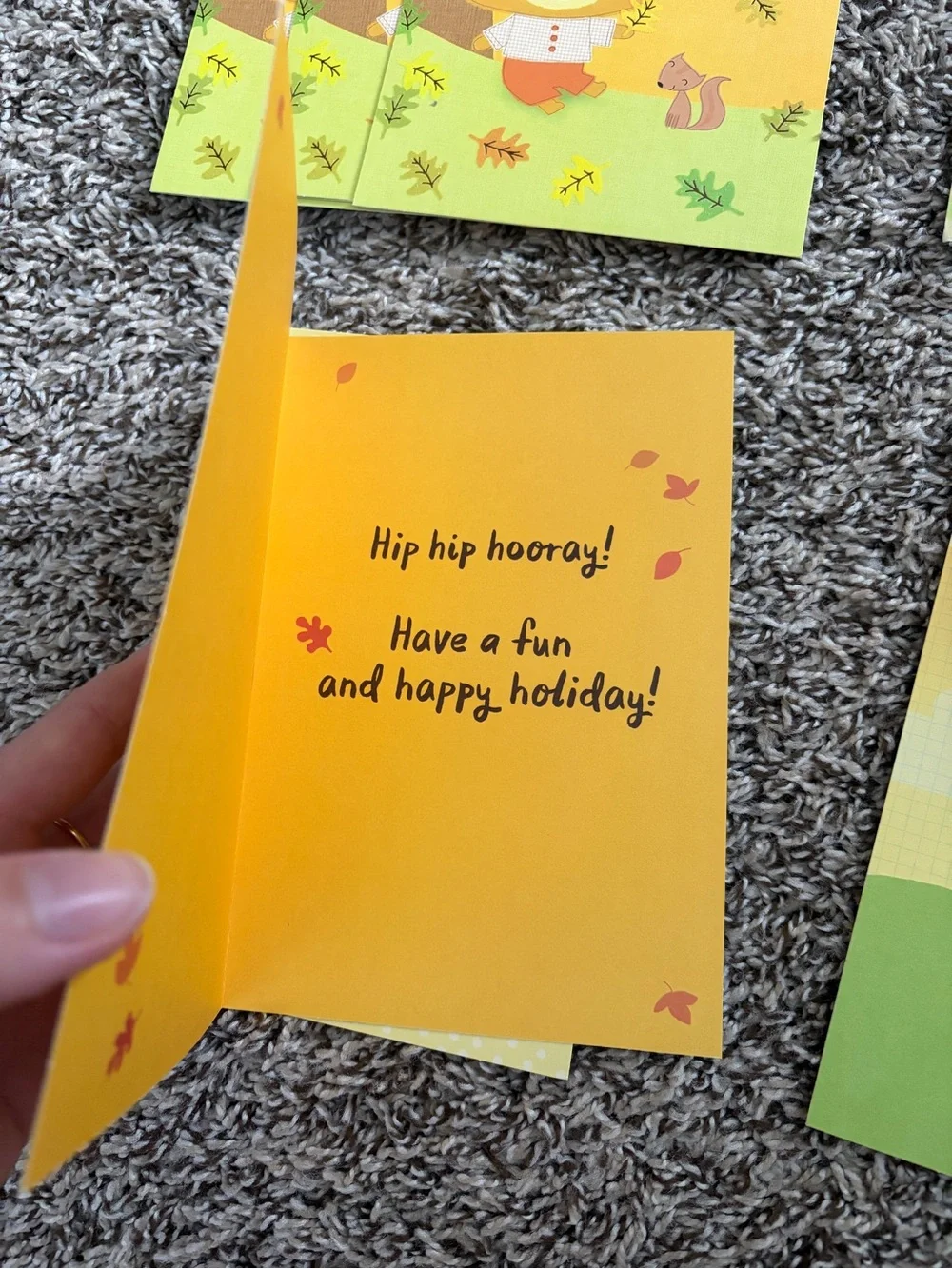 Hallmark Thanksgiving Note Cards in Brown, Orange, Yellow, Green